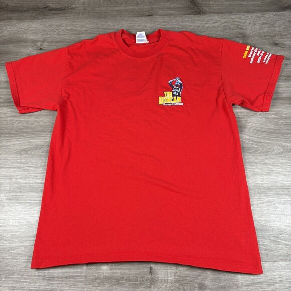 TIM DUNCAN Character Award Winner T-Shirt Mens Size Large San Antonio Spurs Red - Picture 1 of 11